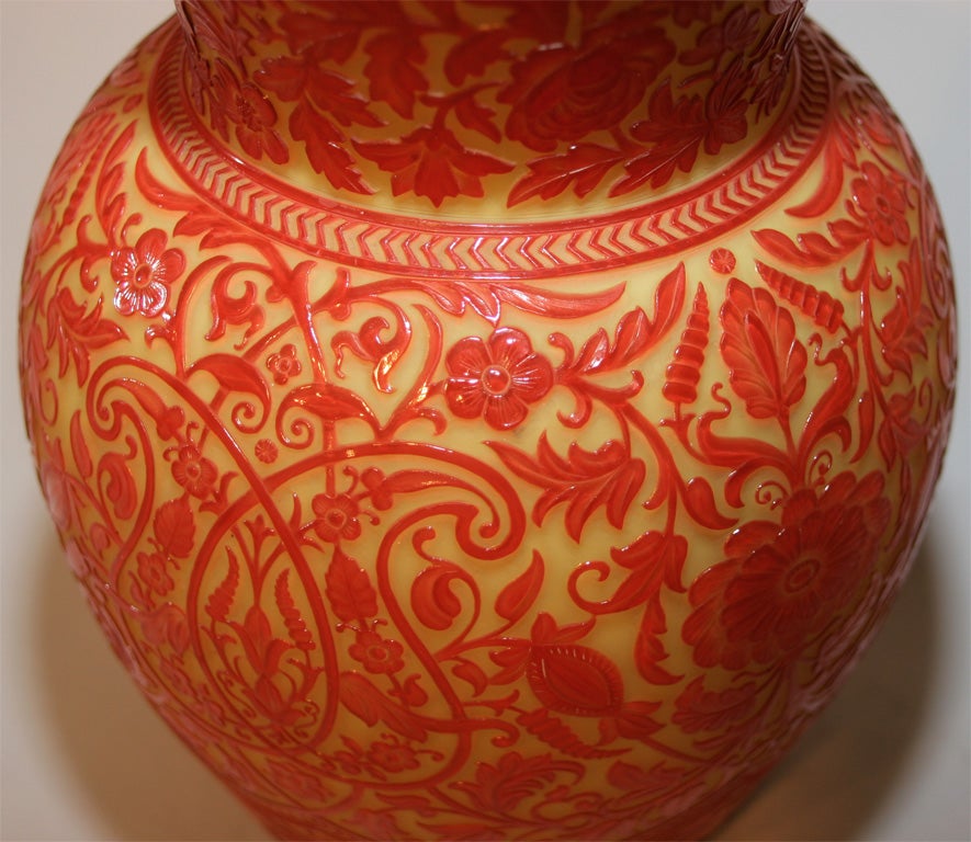 Thomas Webb & Sons Cameo Glass Vase 1