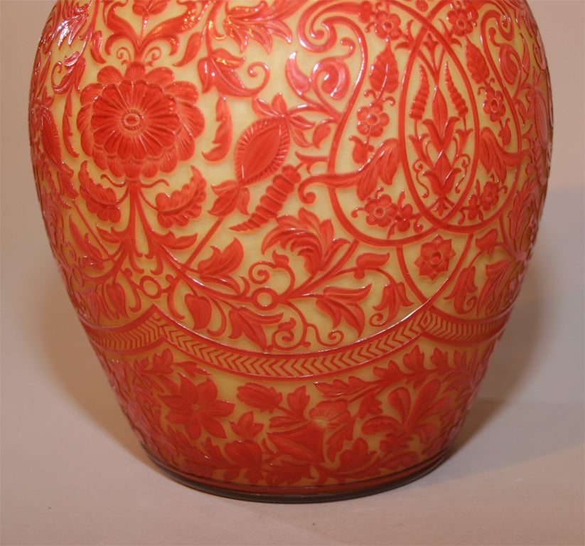 Thomas Webb & Sons Cameo Glass Vase 2