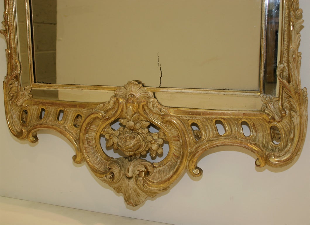 Carved Rococo mirror