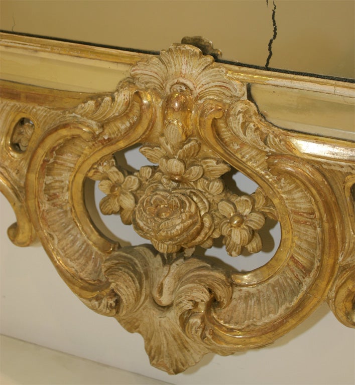 Giltwood Rococo mirror