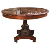 Early 19th c French Rosewood Card Table and Four Chairs