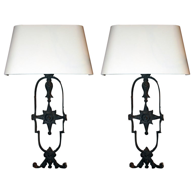 Iron Sconces With Linen Shade