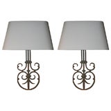 Iron Sconces With Linen Shade