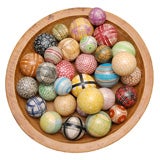 Collection of 26 Antique Carpet Balls
