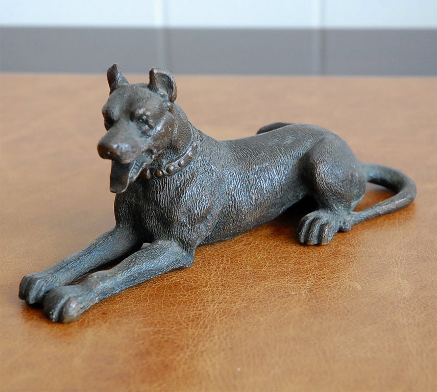 Early 20th Century Bronze Dog