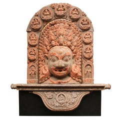 17th century Nepalese wood sculpture of Bhairava