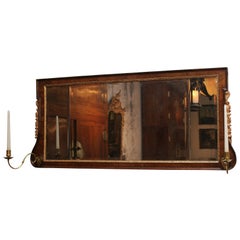 Gerorge I Walnut and Gilt overmantel mirror