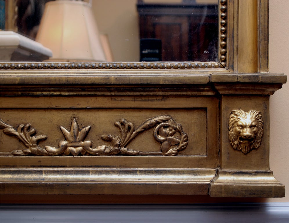Italian Neoclassical Gilt Mirror Attributed to Giovan Battista Dolci In Good Condition For Sale In Norwalk, CT