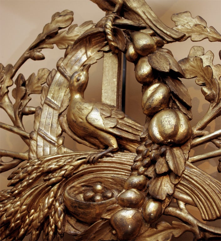 Italian Neoclassical Gilt Mirror Attributed to Giovan Battista Dolci For Sale 1
