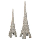 FANTASTIC PAIR OF LARGE DECORATIVE SHELL TOWERS