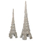 Used FANTASTIC PAIR OF LARGE DECORATIVE SHELL TOWERS