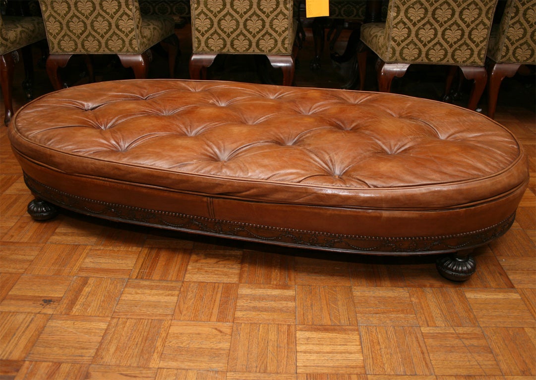 large oval footstool