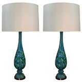 Pair of Italian Art Glass Table Lamps by Fratelli Toso