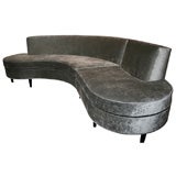 Vintage 1940's Modernist Kidney Shaped Sectional Sofa