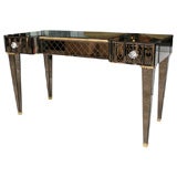 Bronze Mirrored vanity/Writing Table In The Manner of Jansen