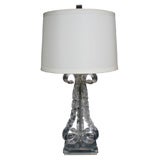 1940's Hollywood Lucite Lamp with Scrolled Details
