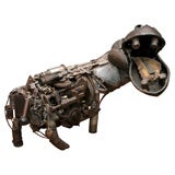 Used "Mettal Fatigue" Assemblage Art Hippo