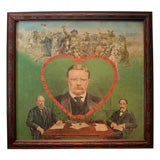 Vintage Political Banner:  Theodore Roosevelt