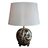 Circular Bronze Table Lamp by Paul Haustein for WMF