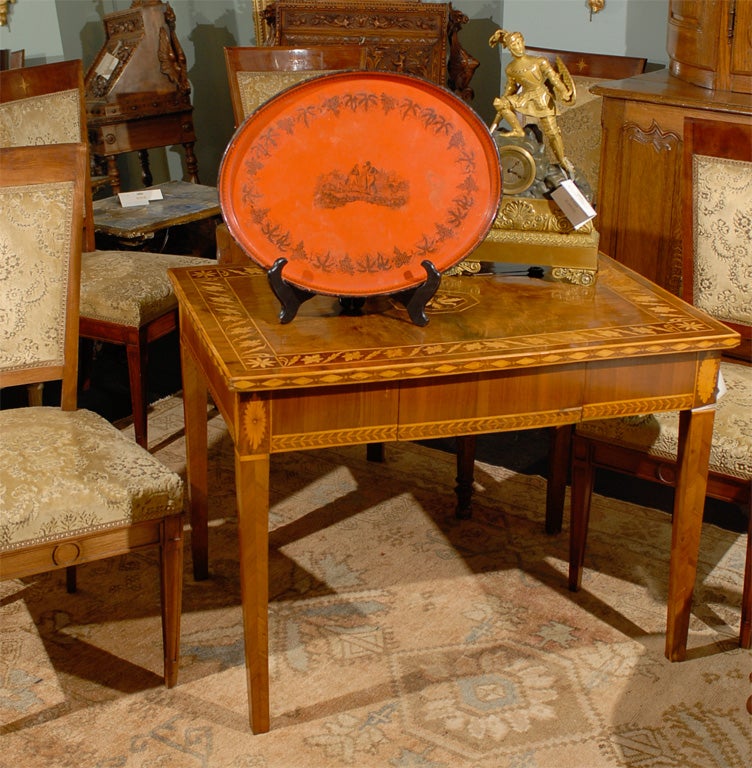 19th Century Napoleon III  Oval Tole Tray