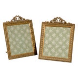 Pair of Antique French Neoclassic Bronze Frames