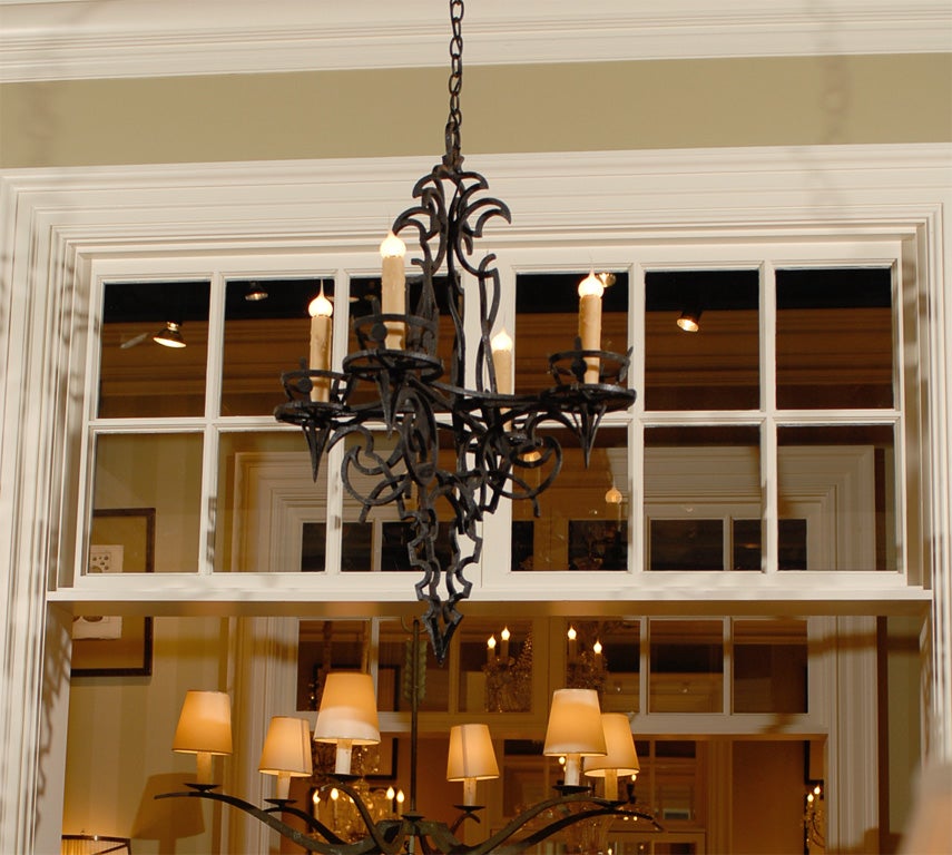 French Wrought Iron Chandelier