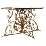 Antique French Wrought Iron Garden Table