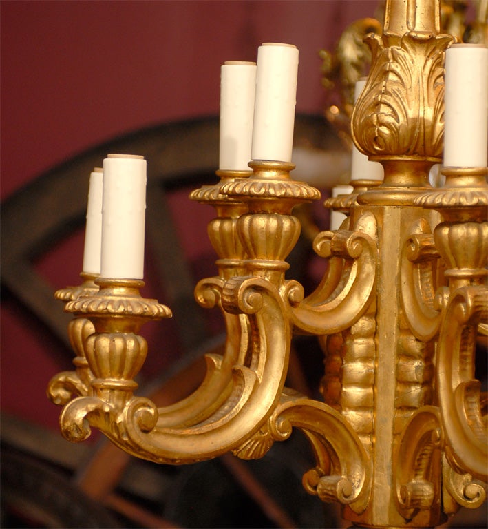 giltwood chandelier