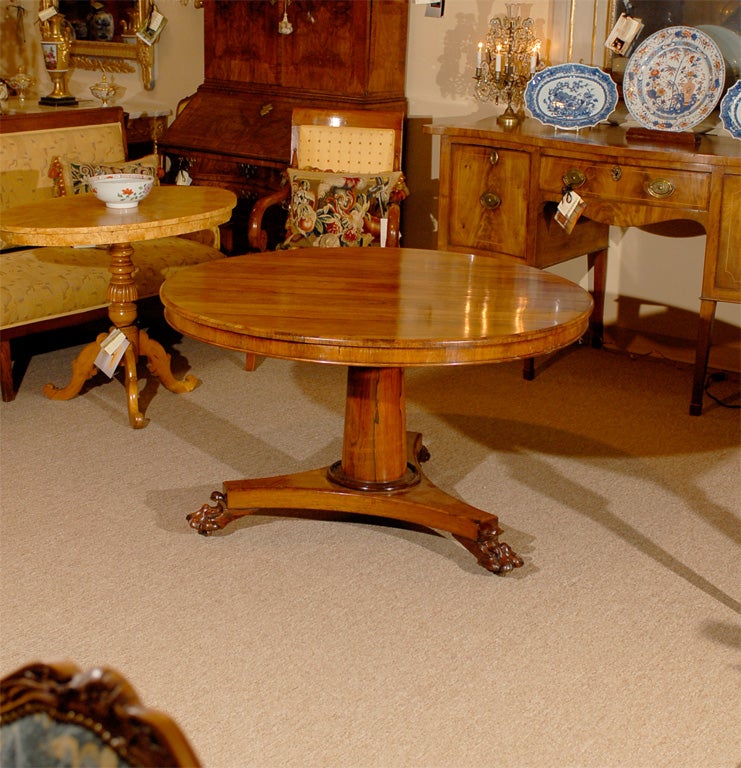 Regency  Rosewood  Center Table with Pedestal Base, c. 1820