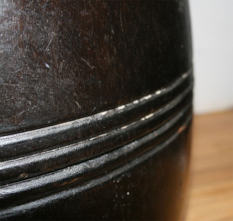 20th Century solid fruitwood barrel stools / tables