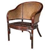 bent rattan and bamboo chair