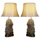 Pair of Quartz Crystal Lamps by Carol Stupell