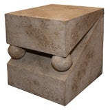 1960'S-70'S Geometric Form Plaster Composition Side Table