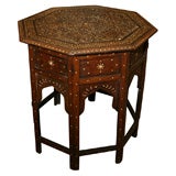 Large Indian Ivory Inlaid Occasional Table