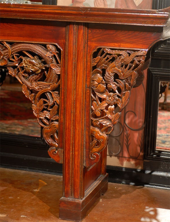 Other Early 19th Century Finely Carved Qing Dynasty Alter Table For Sale