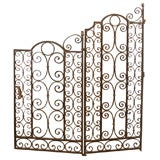 French Iron Garden Gate with Gilt Detail