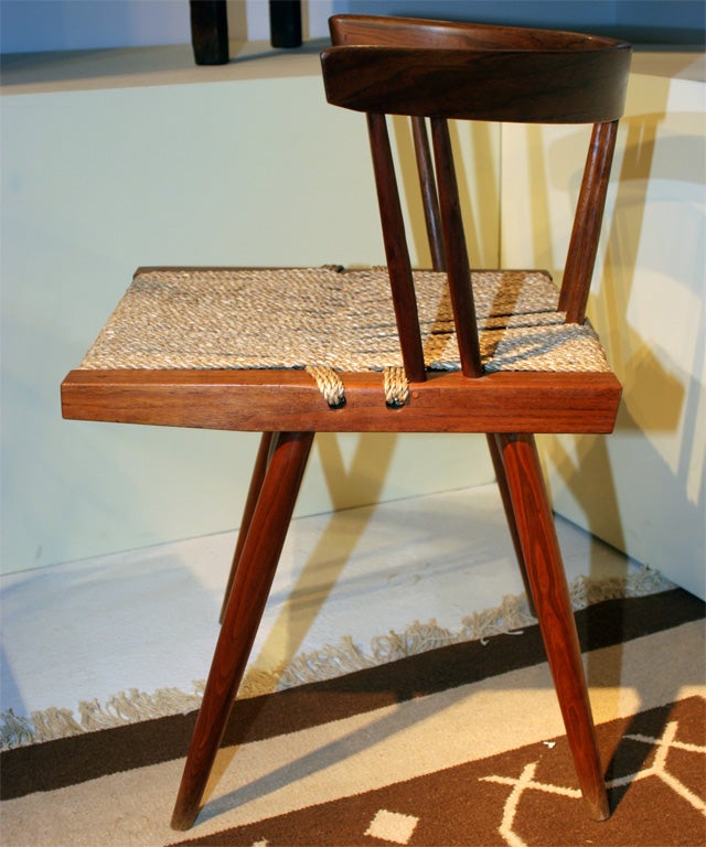 A set of Six and Eight Grass Seat Chairs by George Nakashima 1