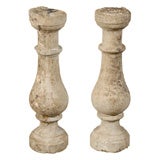 Pair 19th Century French Concrete Newel Posts