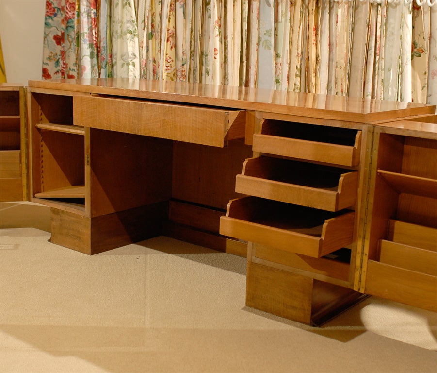 Large 1960's Desk in Satinwood 3