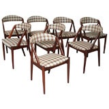 ROSEWOOD DINING CHAIRS SET OF 8 BY KAI KRISTIANSEN
