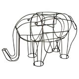 Folk Art Steel Elephant Sculpture