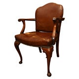 Antique Georgian Style Walnut Gentleman
s Desk Chair