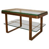 A Copper framed Two Tiered Low Table.