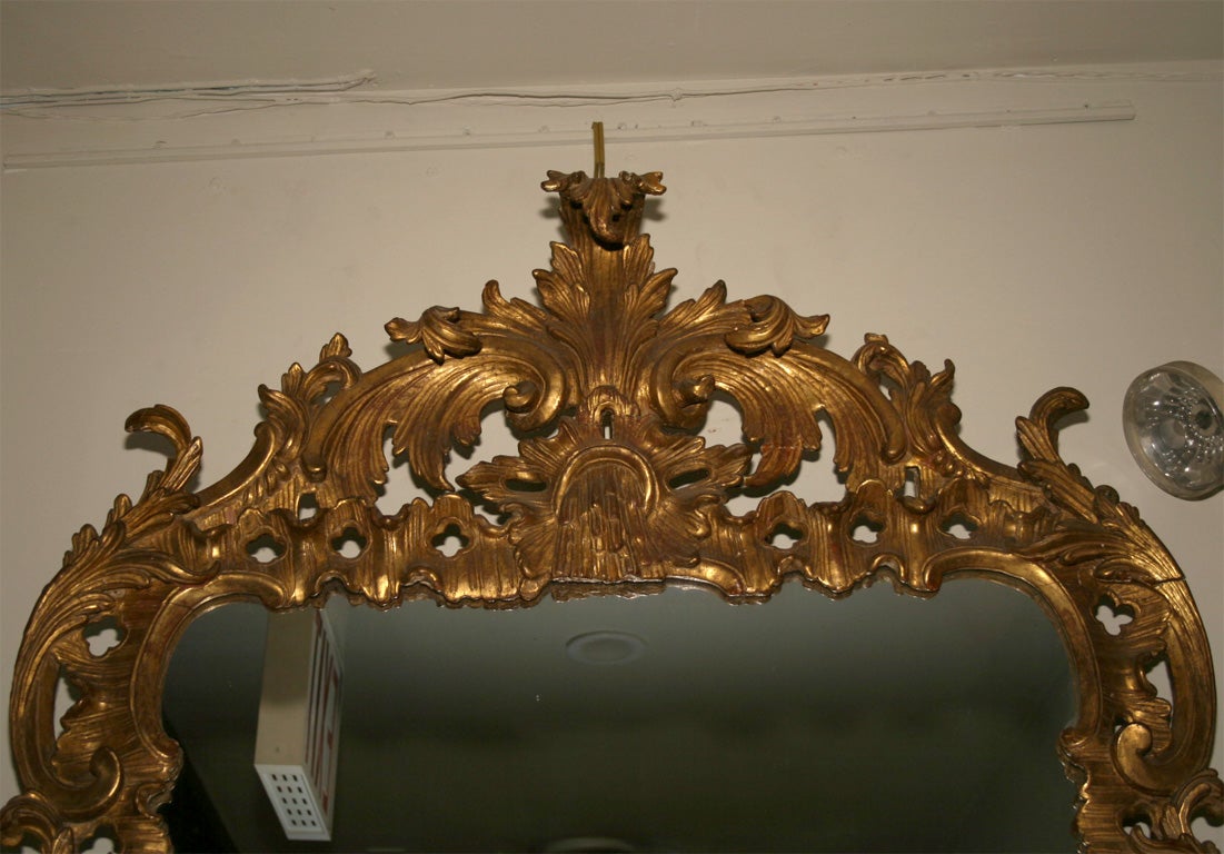 18th Century and Earlier George II Giltwood Mirror, circa 1750 For Sale