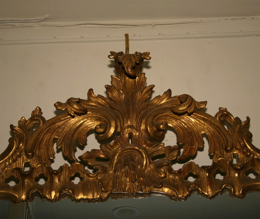 Wood George II Giltwood Mirror, circa 1750 For Sale