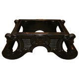 ANGLO INDIAN EBONY FOOTSTOOL