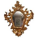 ITALIAN ROCOCO GILT WOOD MIRROR