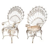 Vintage Peacock garden chairs
