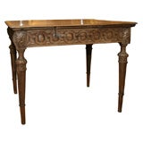 Carved Oak Side Table Carved Oak Side Table