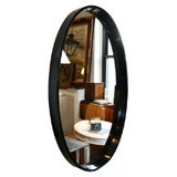 Vintage Ebonized Oval Mirror